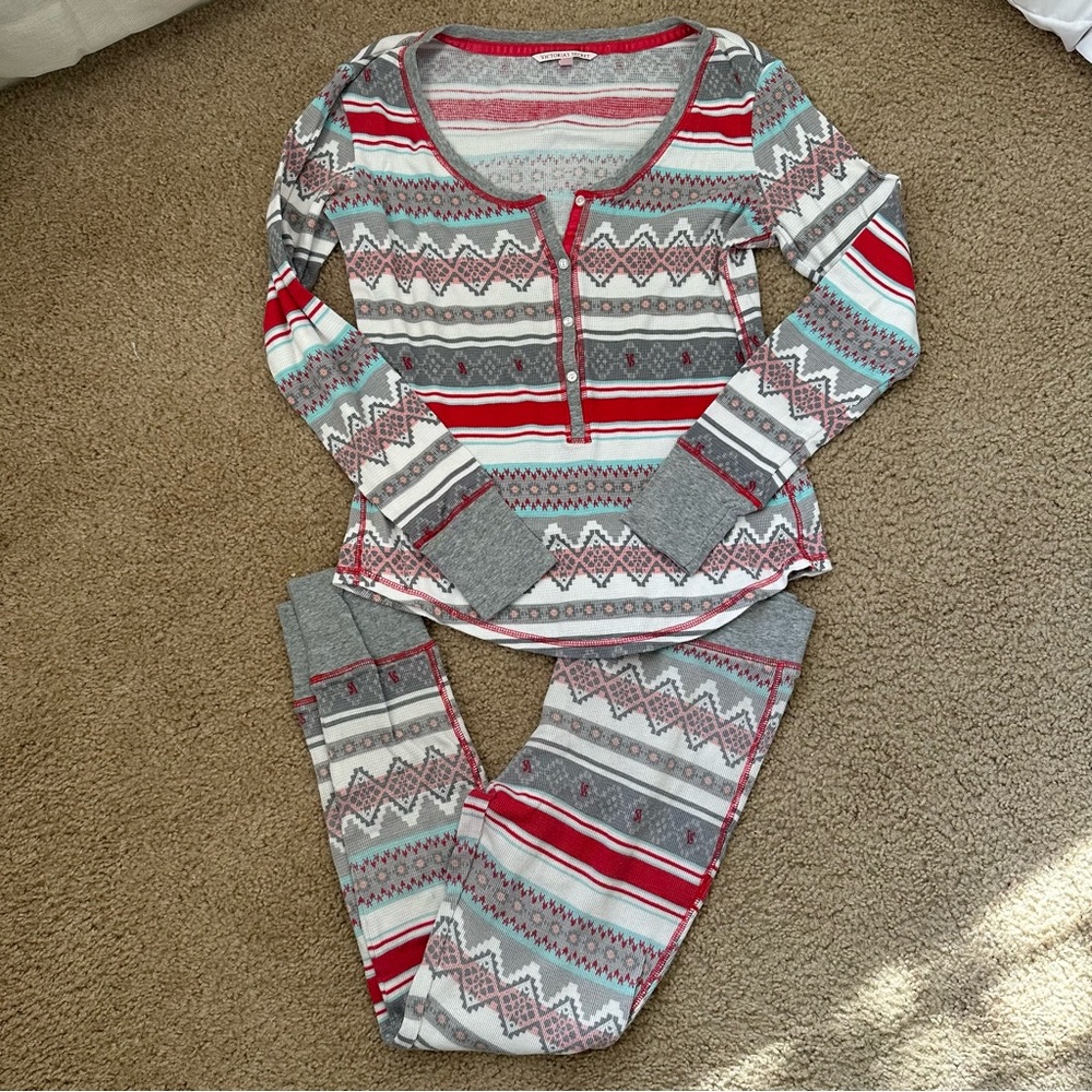 Victoria Secret Festive Long Underwear Set - Small